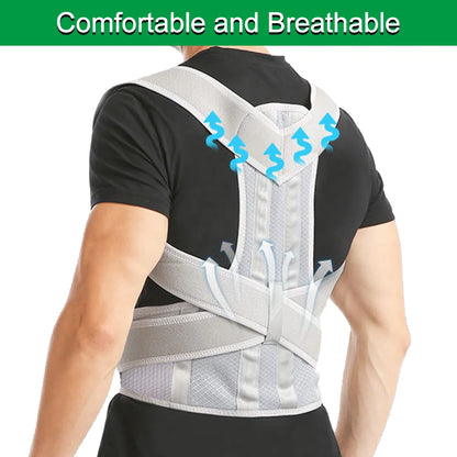 Back Brace Posture Corrector for Women and Men, Back Straightener Scoliosis, Hunchback Correction, Adjustable Spine Support Belt