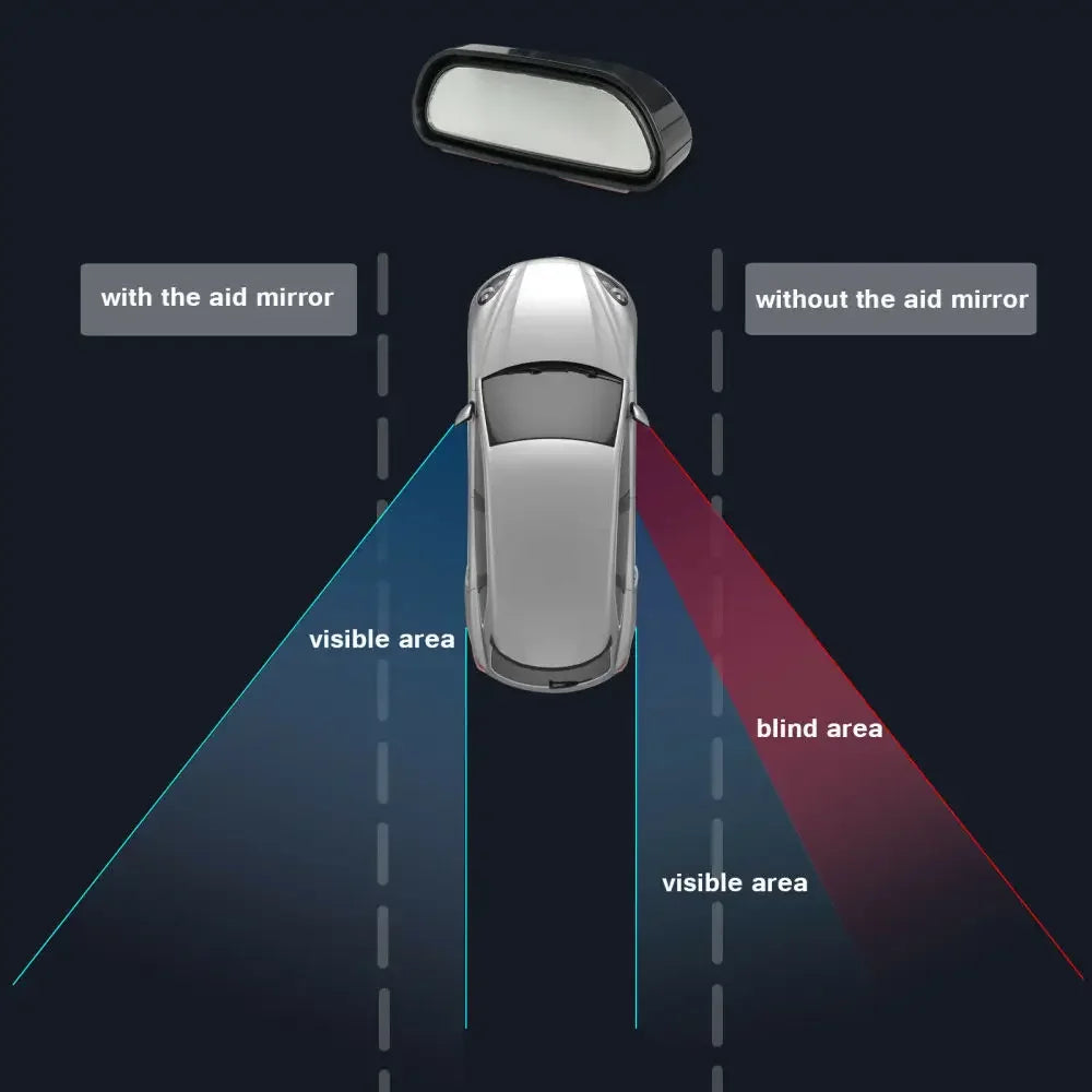 Universal Car Mirror 360° Adjustable Wide Angle Side Rear Mirrors blind spot Snap way for Parking Auxiliary Rear View Mirror