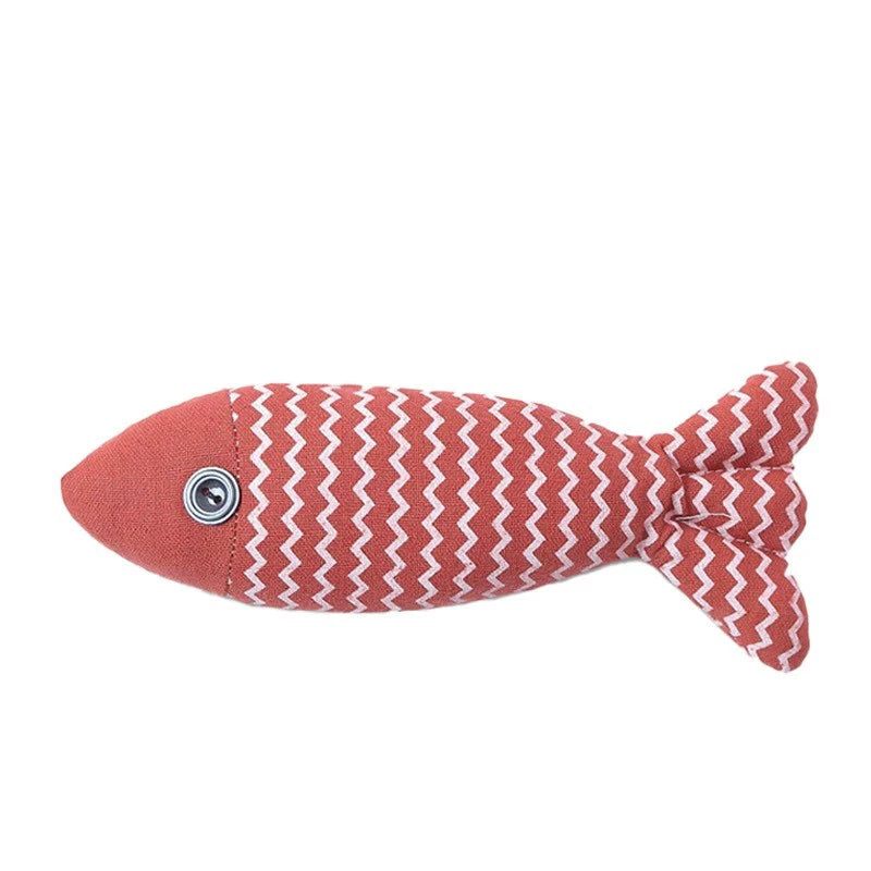 Cat Fish Toy Cat Scratcher Catnip Toy Interactive Simulation Fish Cat Mint Fidget Toys Stuffed Playing Toy For Cat Kitten