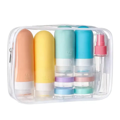 16Pcs Travel Bottle Set Leak-Proof Container Portable Refillable Toiletries Shampoo Conditioner Lotion Liquid Empty Bottles