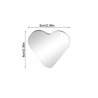 Car Frameless Blind Spots Mirror 1 Pair Cute Heart Shape Side Mirror Rearview Mirror Auxiliary Car Accessories for Car SUVs