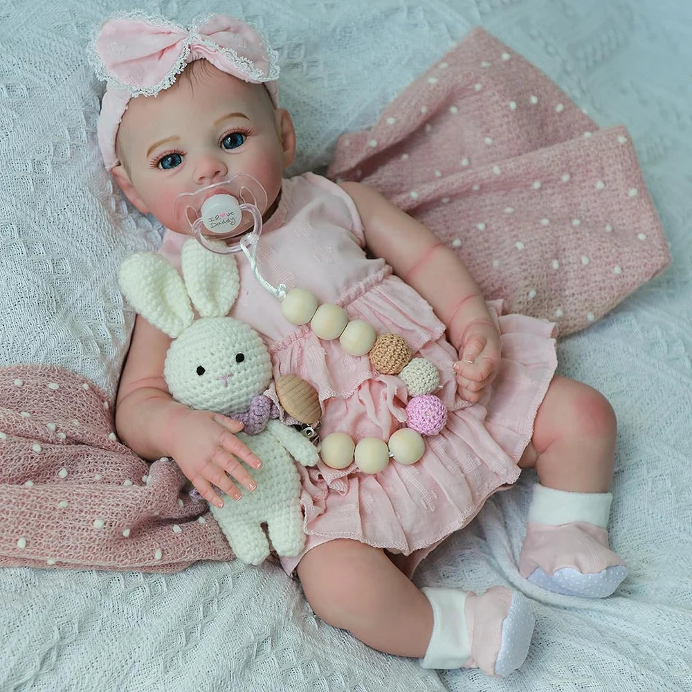 Baby Dolls Like Real Bebe Reborn Silicone Full Body 48cm Realistic Newborn Girl Painted Babies Lifelike Toddler Doll Toy Gifts