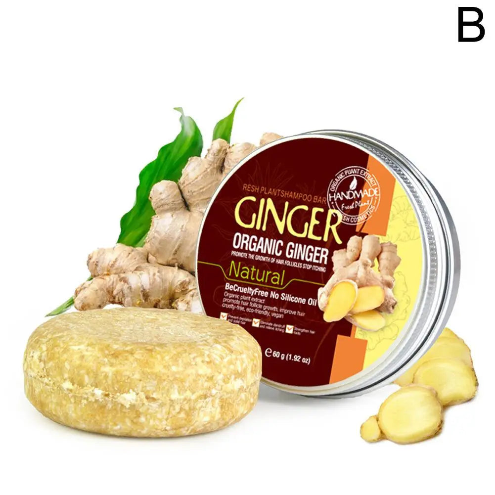 NEW Natural Ginger Handmade Shampoo Soap Cold Processed Soap Shampoo Bar 100% Pure Plant Hair Shampoos Hair Care