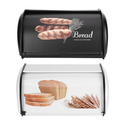 Bread Bin Bread Holder Bread Storage Box Large Capacity Stainless Steel Bread Box Holder Bin Container Kitchen Storage Organizer