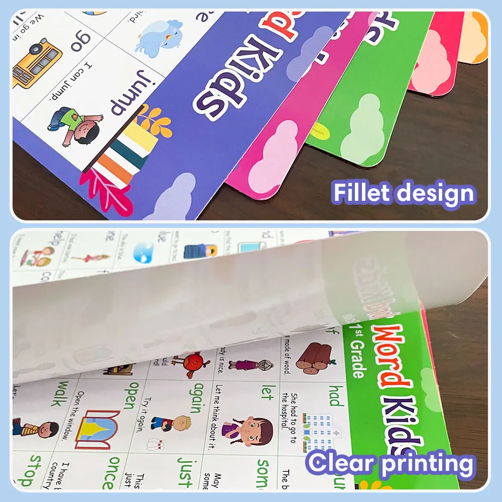 Educational Posters for Preschool Kids English Words Learning Charts Teaching Aids Classroom Decoration Big Card Montessori