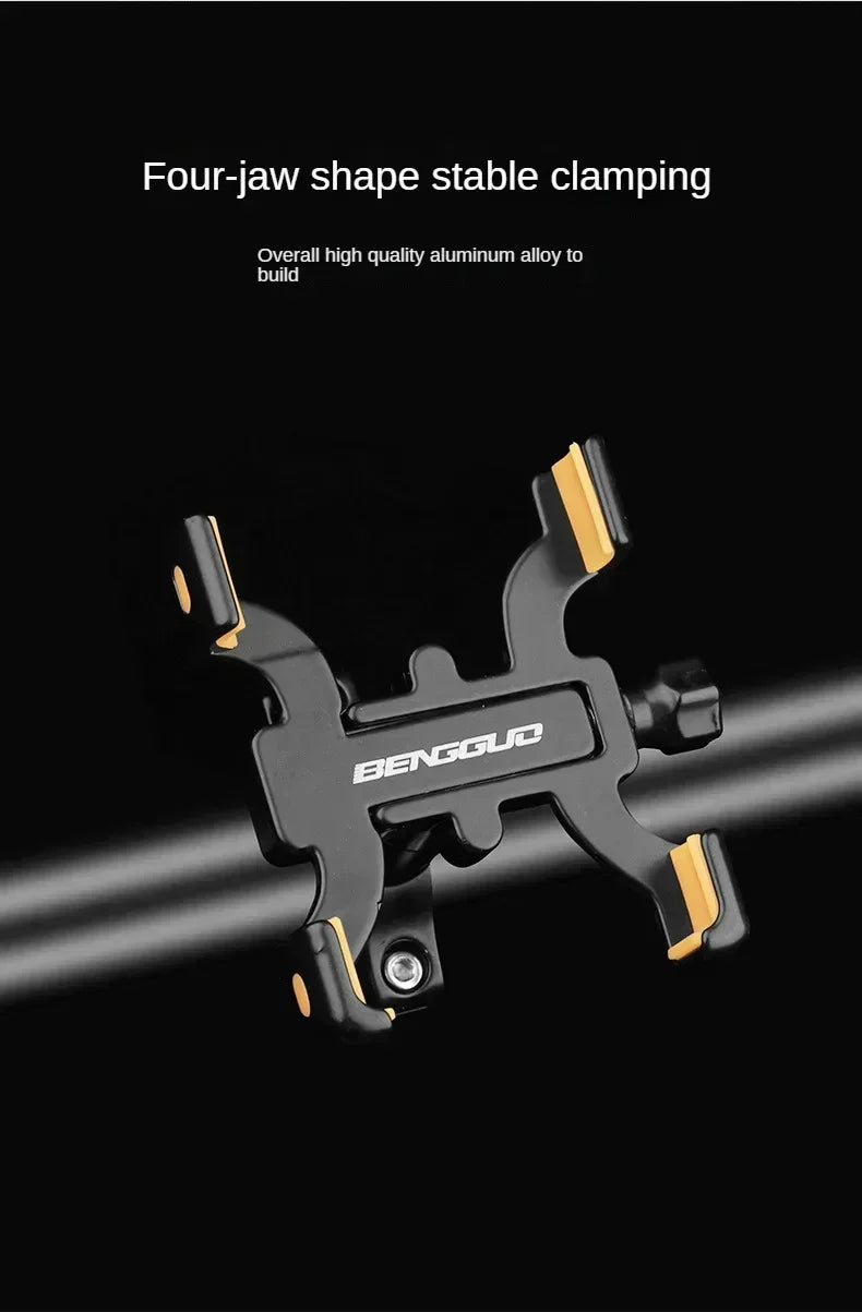Bicycle Mountain Bike Four Claw Mobile Phone Stand Outdoor Sports Aluminum Alloy Mobile Phone Stand Cycling Mobile Phone Stand