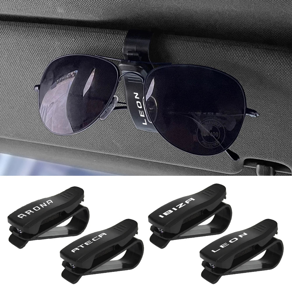 Car Glasses Clip Holder Auto Accessories For Seat Leon Ibiza Ateca Arona Cordoba Toledo Altea Alhambra Arosa Exeo Mii Tarraco