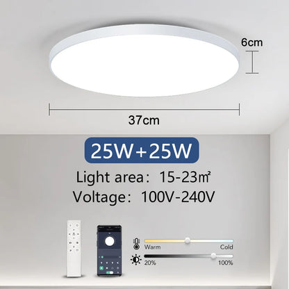 Smart Led Ceiling Lamp 36W 50W Dimmable Modern Led Ceiling Lights With APP Remote Control For Bedroom Living Room