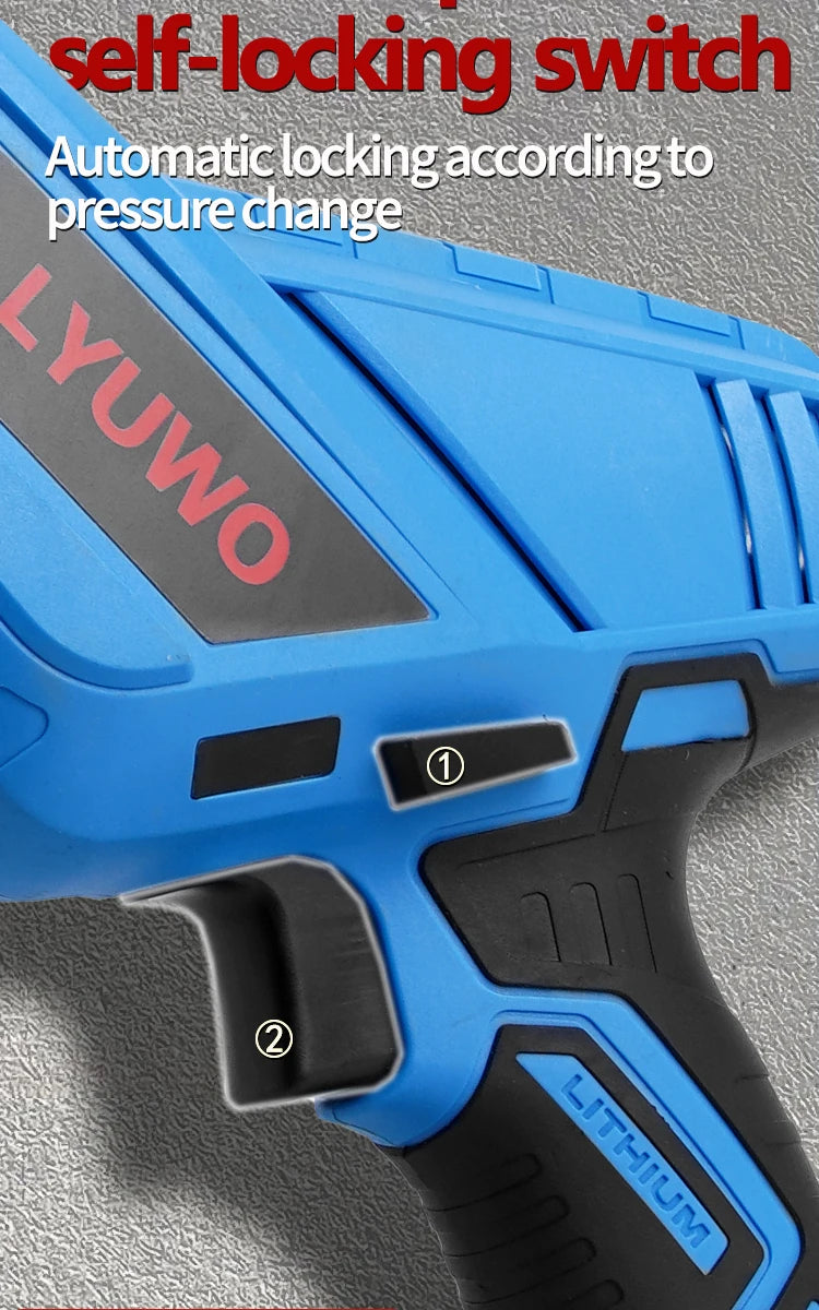 20V Rechargeable Reciprocating Saw Adjustable Speed Electric Saw Blade Saw Portable Wood Metal Cutting Chain Saw