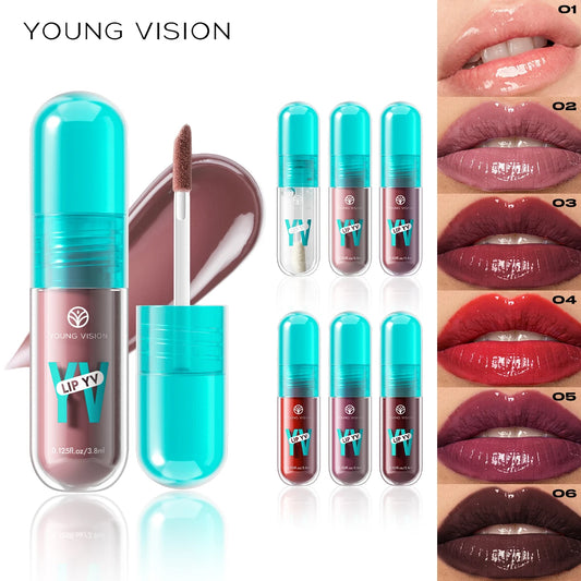 YOUNG VISION 6-Shade Avocado Long-Lasting Moisturizing Lip Stain is lightweight, non-sticky, non-stick cup lip stain