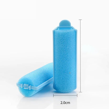 12PCS /Set Pink Soft Sponge Foam Cushion Hair Rollers Curlers Barber DIY Curls Hairdressing Tool DIY Home heatless wave formers