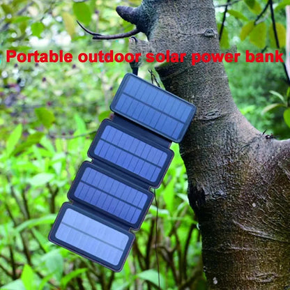 Solar Power Bank 10000/20000 mAh Portable Solar Panel Charger Solar Cell Folding Solar Power Bank 5V Dual USB For Phone Camping