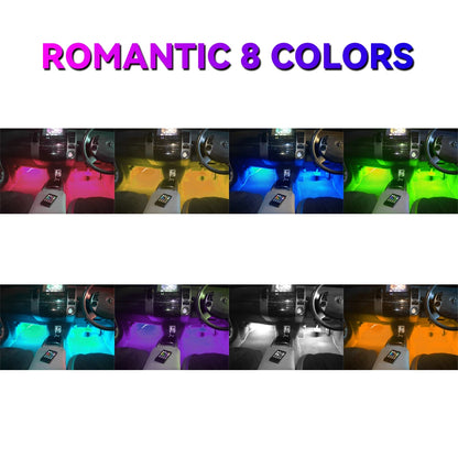 LED Car Interior Decorative Lamp Strips Atmosphere Lamp Cold Light Decorative Dashboard Console Auto RGB Ambient Decorative Lamp