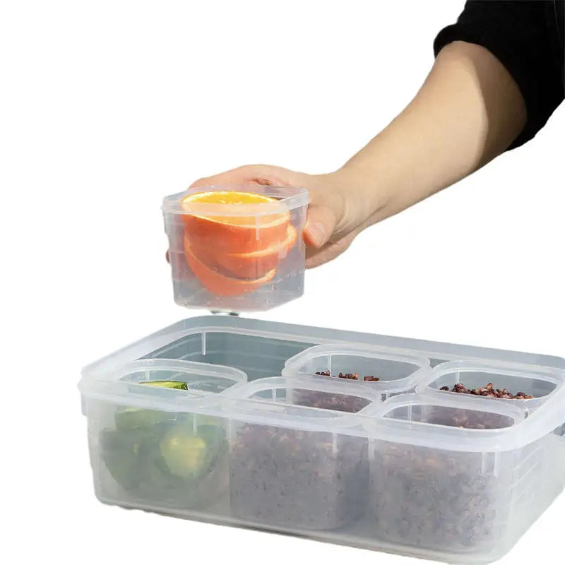 Fridge Organizer Containers Fresh Vegetable Fruit Drain Basket Refrigerator Storage Box With Lid Kitchen Tools Accessories