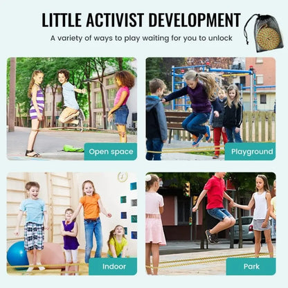 Colored jump rope, giant twisted fudge wide, fudge, 3 meters long, classic game children, rubber twisted, girls and boys.