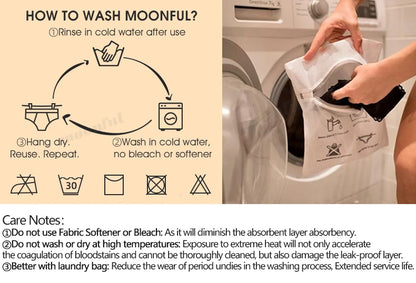 Women's Menstrual Panties Leak Proof Bikini Menstrual Strong Menstrual Cycle Absorbent Underwear Abundant Flow Menstrual Briefs