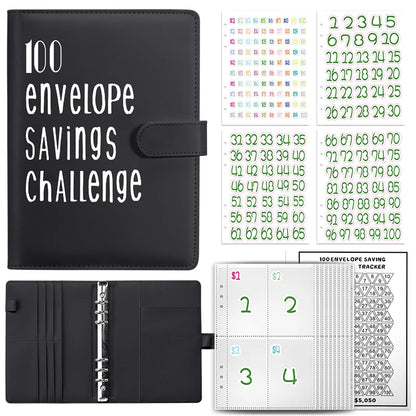 100 Envelope Cash Savings Challenge, Saving Challenge Envelop Book, Budget Envelope Financial Assistant, A5 Size Cash Binder