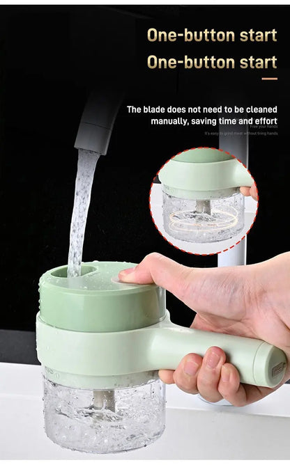 Home Electric Vegetable Cutter Vegetable Chopper Automatic Chopper Slicer Multifunctional Gatling Chopper Garlic Mincer