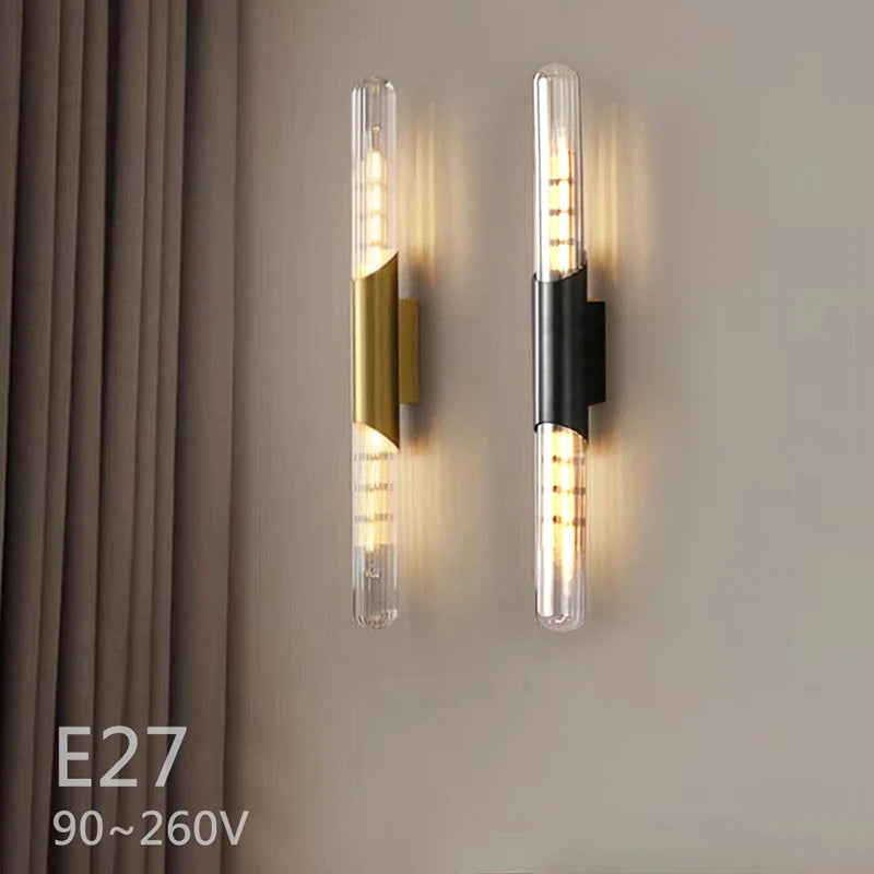 Nordic Luxury Wall Lamp E27 Bulb Is Used For Bedroom Mirror Stairs Bedside Wall Paintings Comfortable Lighting Decorative Lamps