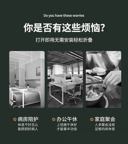 Folding single bed household simple bed office nap artifact marching bed dormitory lunch break small bed adult iron bed