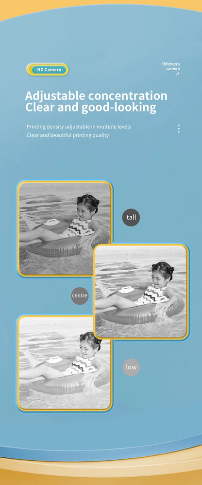 Kids Instant Camera Print Camera For Children Camera 1080P HD Digital Camera Photo Paper Child Toy Camera For Christmas Gift