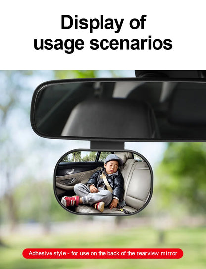 Car interior baby observation mirror, car child safety seat rearview mirror, installation of auxiliary mirror, reverse blind spo