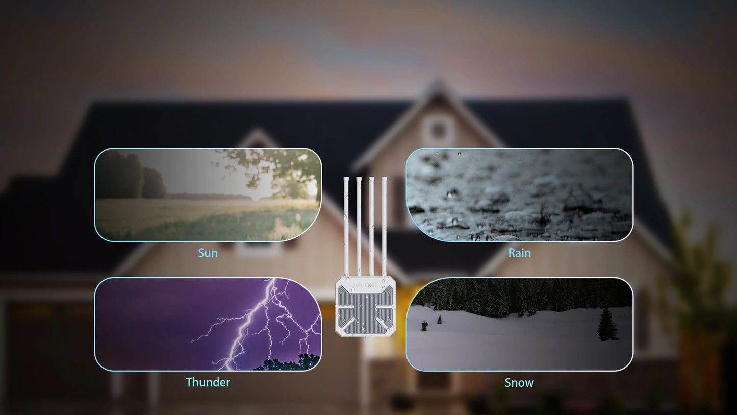 Outdoor wifi extenders Wavlink High Power Repeater Dual Dand 2.4G/5G POE booster 1200mbps Wi-Fi range extender signal amplifier