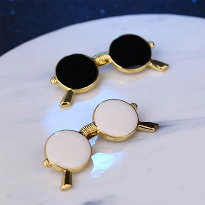 Fashion Accessories Sunglasses Shape Jackets Suit Accessories Shirt Brooch Badge Collar Pins Glasses Brooch