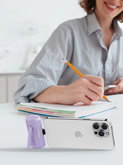 New Mini Capsule Power Bank Pocket Fast Charging Digital Display Power Bank Holder Portable Power Bank for iPhone,Xiaomi,Huawei