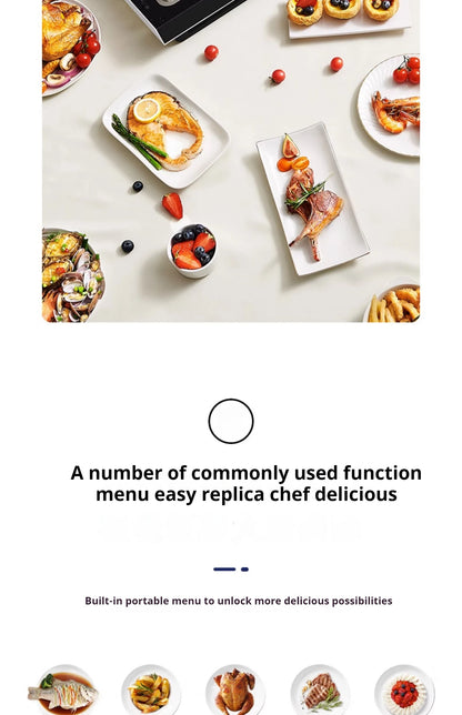 High-end smart air fryer, baking and frying dual-purpose, fully automatic and efficient touch-screen air steam oven for commerci