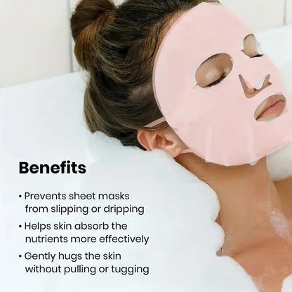 Silicone Mask For Nourishing Skin - Silicone Mask Cover Reusable, 3D Anti-Evaporation Face Sheet Mask Protective Case