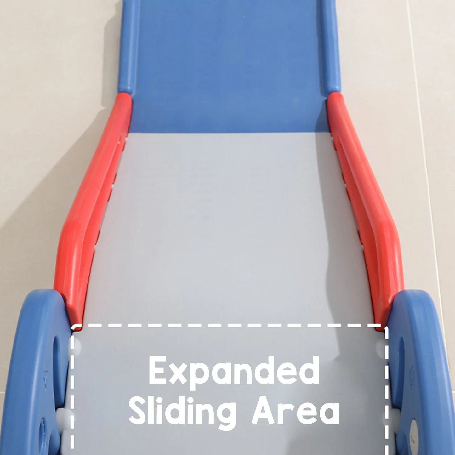 Slide Children's Slide Foldable with Basketball Hoop Stairs Climber Toddler Indoor Slide for 0~3 Years Old Easy Assembly