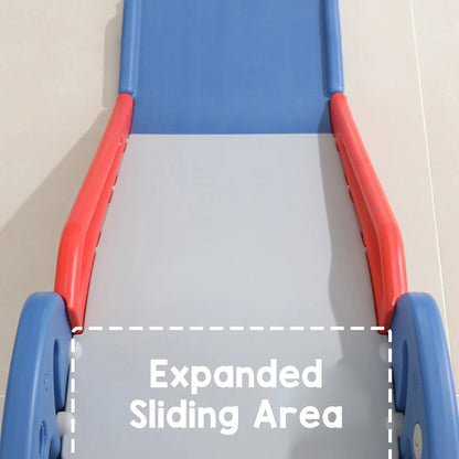 Slide Children's Slide Foldable with Basketball Hoop Stairs Climber Toddler Indoor Slide for 0~3 Years Old Easy Assembly