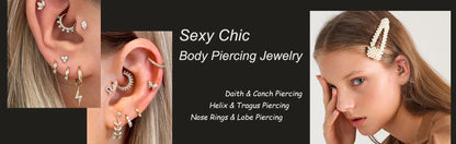 Tragus Piercing Earring For Women Butterfly Snake Daith Piercing Tragus Helix Ear Ring Cartilage Stainless Steel Earrings 1PC