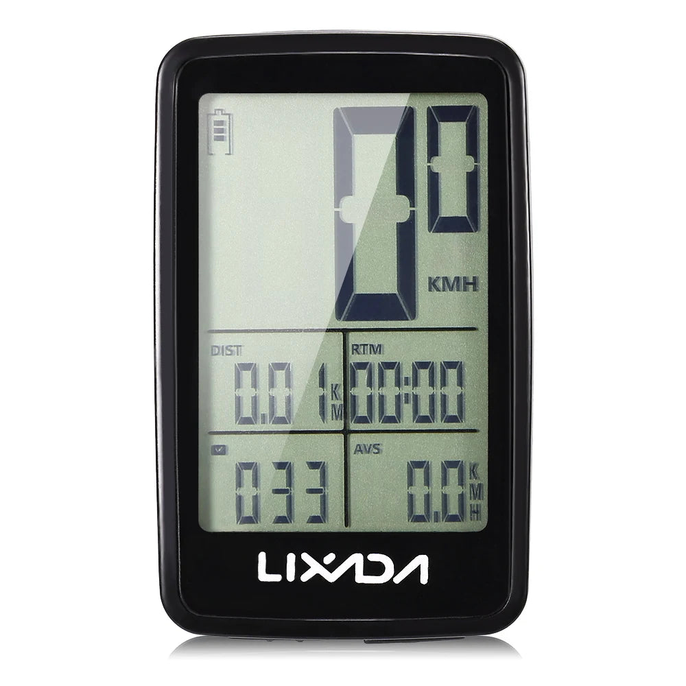 Lixada USB Rechargeable Wireless Bike Cycle Computer Bicycle Speedometer Odometer with Computer Mount Holder Computer