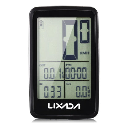 Lixada USB Rechargeable Wireless Bike Cycle Computer Bicycle Speedometer Odometer with Computer Mount Holder Computer