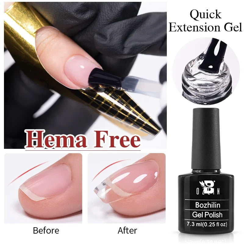 AWStorG 15ML Nail Tips Glue Gel For Falses Nail Tips Fast Extension 3 IN 1 Function Nails Art Transparent Gel Polish Soak Off UV