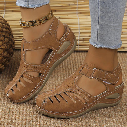 Sandals Shoes Women Summer Soft Women's Sandals Retro Shoes Woman Wedge Women's Shoes Breathable Footwear Female Sandal Women