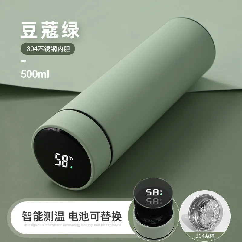 2024 New Temperature Display Thermos Keeps Cold And Heat Thermal Bottle Stainless Steel Thermos For Baby Children Kids Terms