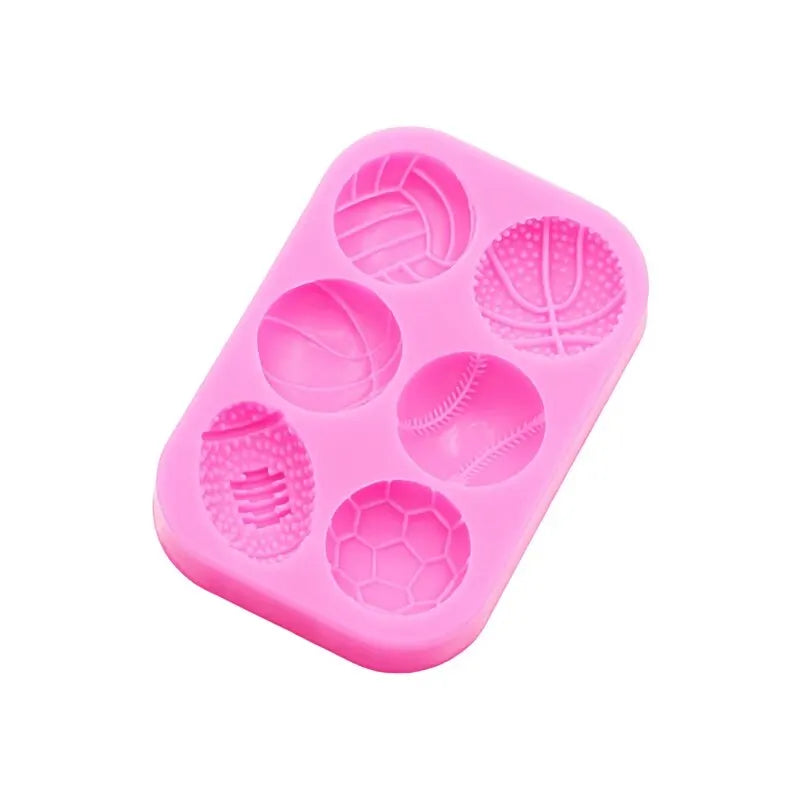 Sports Ball Football Basketball Accessories DIY Jewelry Earrings Silicone Mould Epoxy Flexible Polymer Clay Mold Chocolate Mold