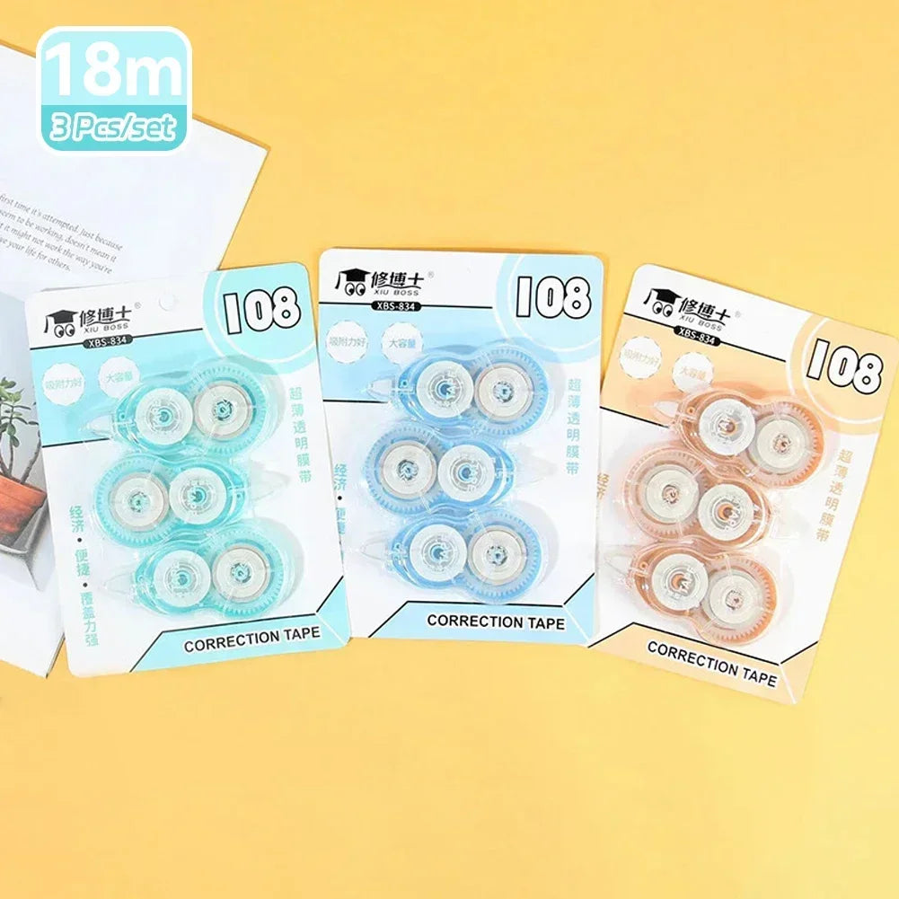 Mini White Correction Tape Multi-style Large Capacity Student Kawaii Error Correction Erasers Student School Stationery Supplies