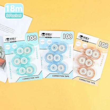 Mini White Correction Tape Multi-style Large Capacity Student Kawaii Error Correction Erasers Student School Stationery Supplies