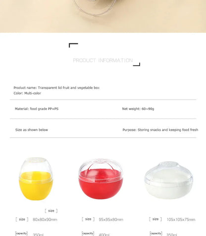 Food Fruit Vegetable Reusable Airtight Fresh Storage Storage Box for Fruits and Vegetables Easy to Clean Kitchen Gadgets