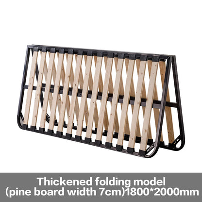 Folding Frame Bed Support Frame High Load-bearing Tatami Bed Frame 1.2m 1.5m 1.8m Optional Without Bed Head Solid Wood Bed Frame