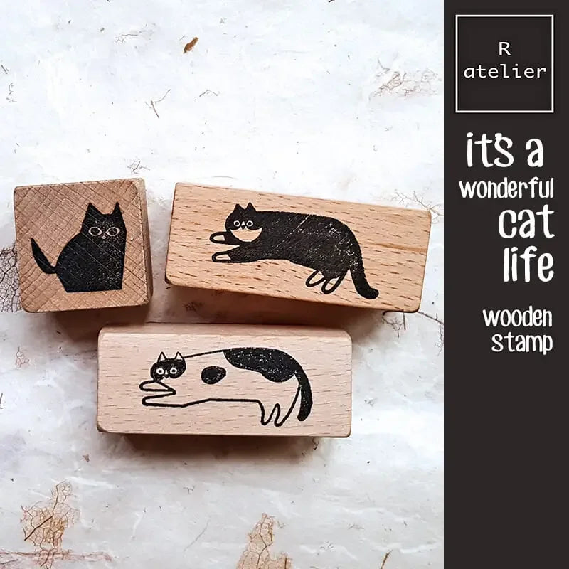 Stamp Scrapbooking Supplies Flower Petal Birds Stationary Kawaii Wooden Stamps