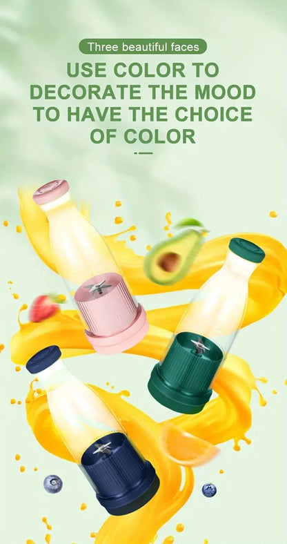 Electric Juicer Cup 6 Blades Blender Milkshake Machine USB Portable Fruit Milk Mixing Tool Mini Fresh Juice Blender Sport Bottl