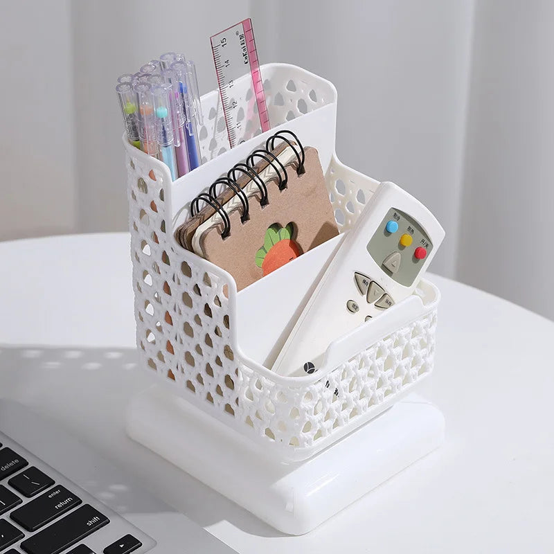 Stationery Desktop Organizer Storage Box for Pens Key Remote Control Jewelry Cosmetic Storage Home Office Stand Desktop Tidy