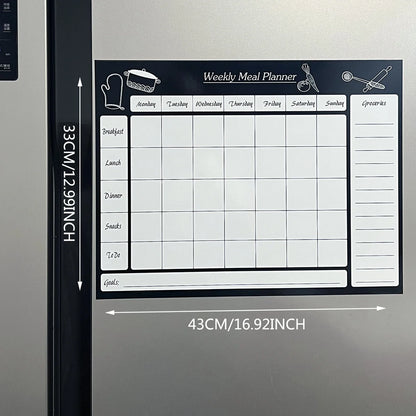 A refrigerator magnet ,monthly and weekly planner, magnetic calendar sticker, soft magnetic note sticker, message board