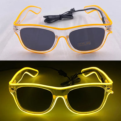 Light Up LED Glasses 5 Colors Heart Shape Glow Glasses Glow in The Dark Party Supplies Neon Party Favors for Kids Adults