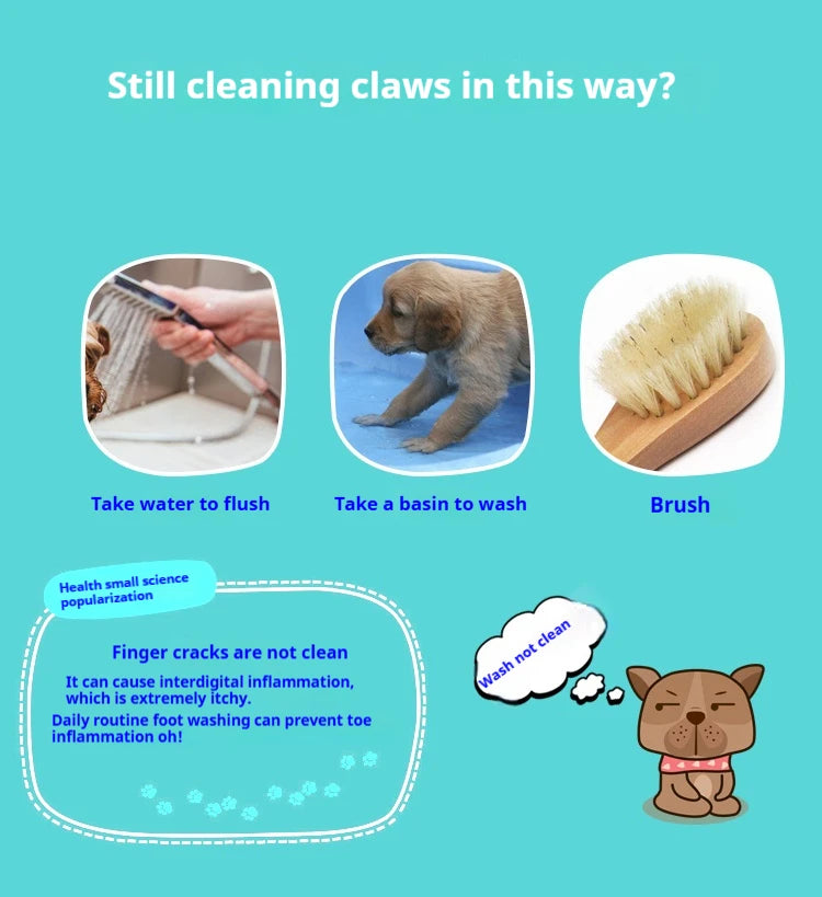 Portable Pet Paw Cleaner Soft Silicone Brush Dog Cat Foot Washer Cleaning Cup Easy to Use Durable Lightweight and Waterproof